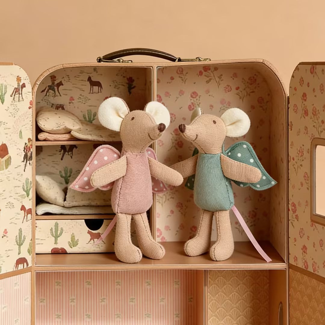 Miniatur Leinen Maus Komforter Plüsch Schlüsselanhänger