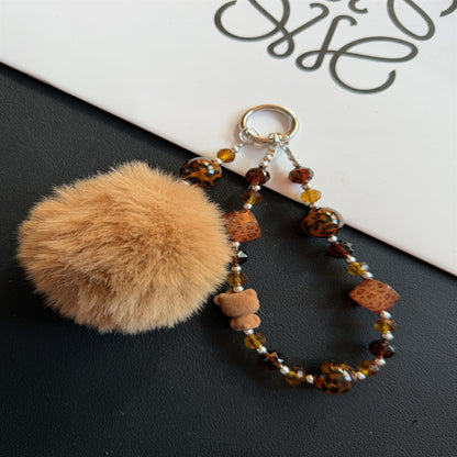 Verspielt Faux Fur Pom Pom Schlüsselanhänger Brehn