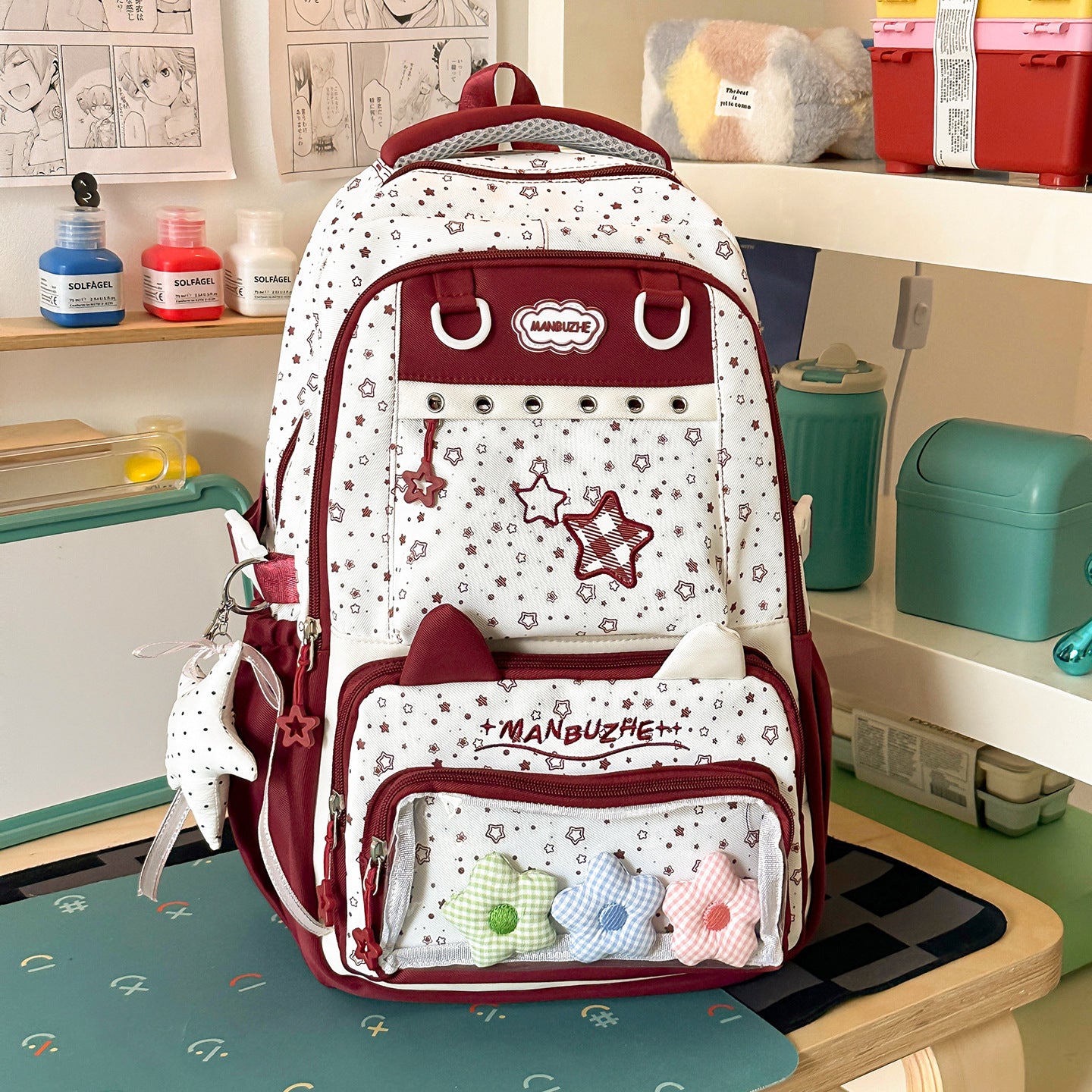 Süßer Plüsch Tierohren Schulrucksack