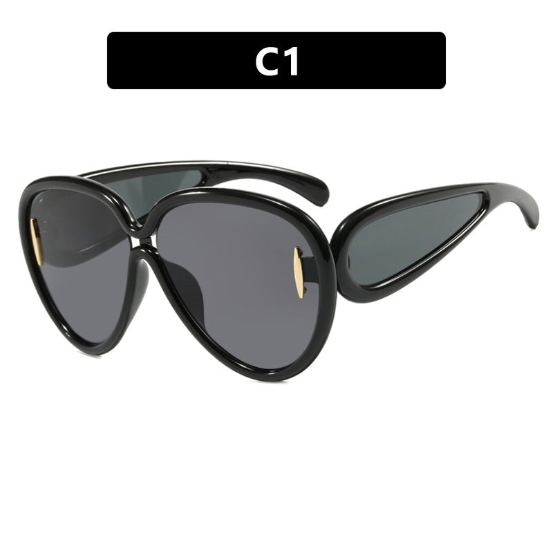 Damen extravagante Sonnenbrille im kreativen Design Brehn