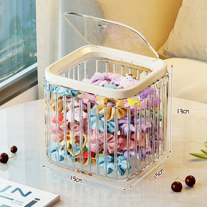 Klare Acryl Quadratische Thekenaufbewahrungsbox mit klappbarem Deckel