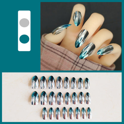 Metallic Ombre Druck-Nagel-Set
