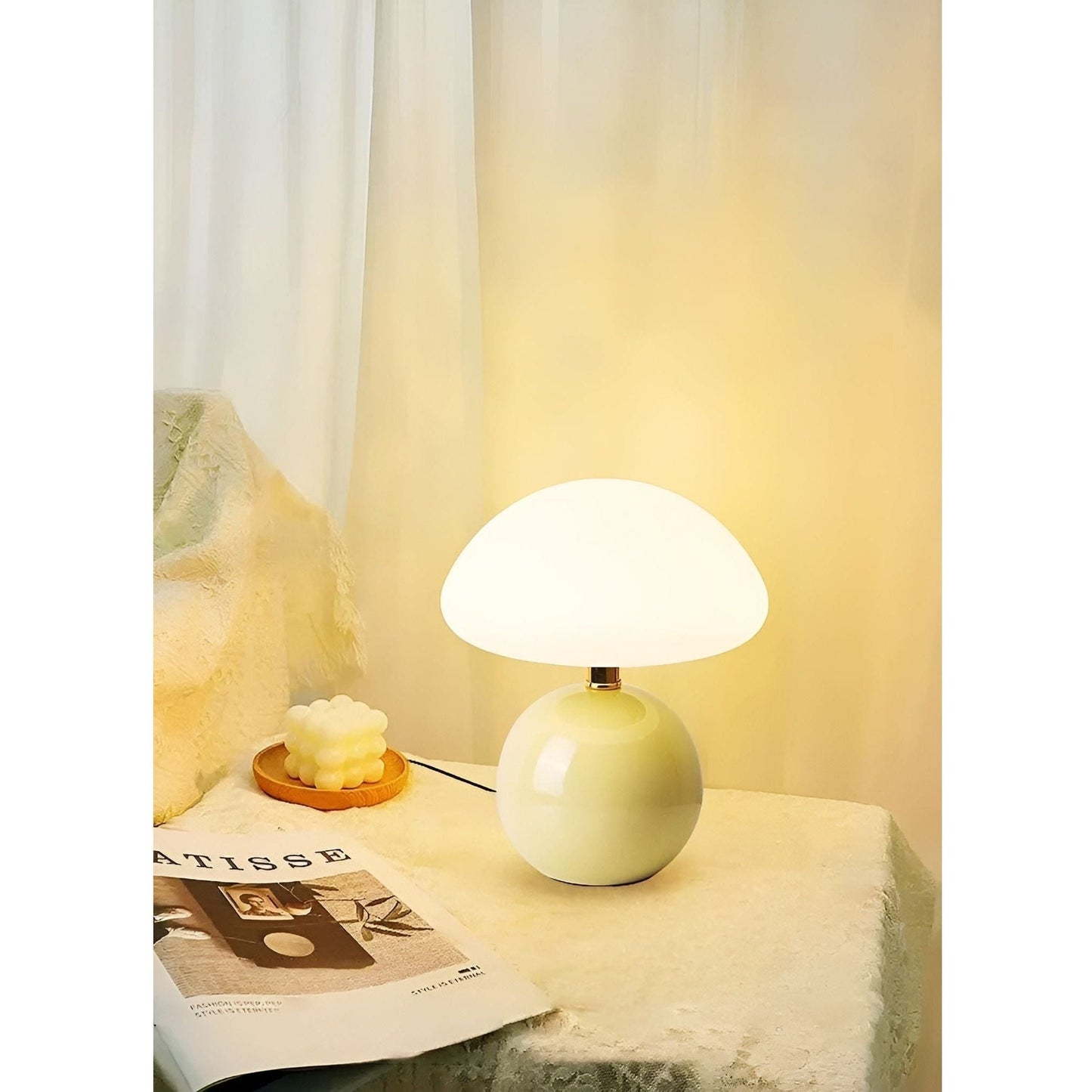 CreamyShine Lampe - Gemütliche Pilz Nachttischlampe | Brehn