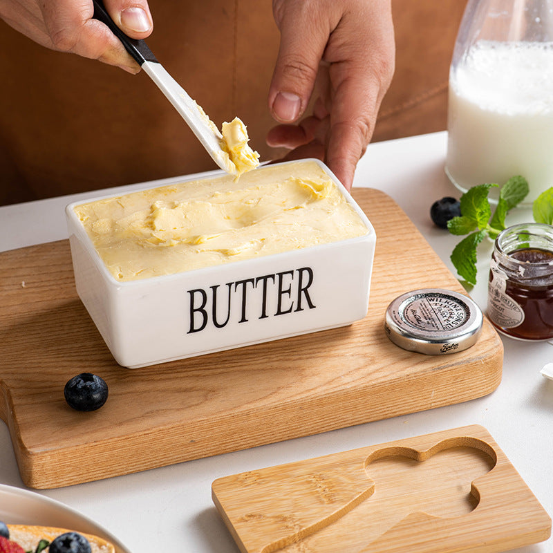 Bambusdeckel Butterbehälter