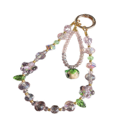 Blumenperlen Charm Handy Lanyard Brehn