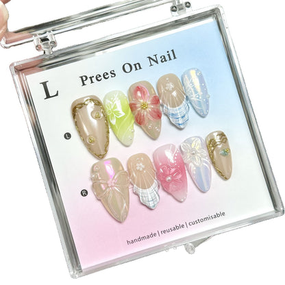 Anpassbares handgefertigtes Press-On-Nagelset  1791773341