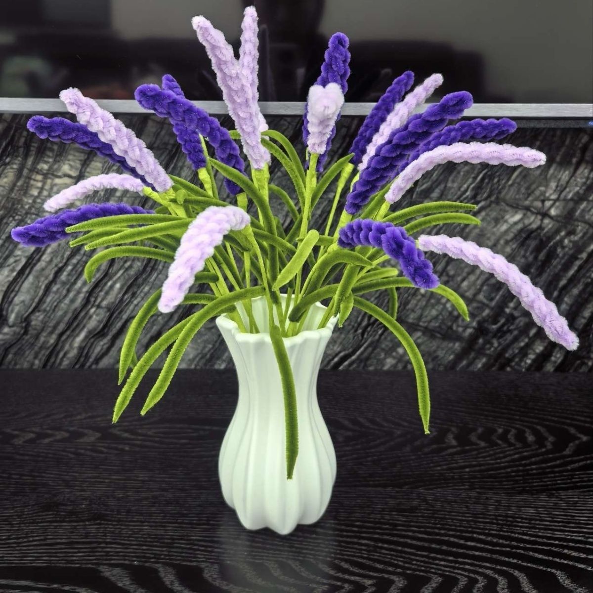 Dekorativer gerippter Keramikblumenvas Brehn