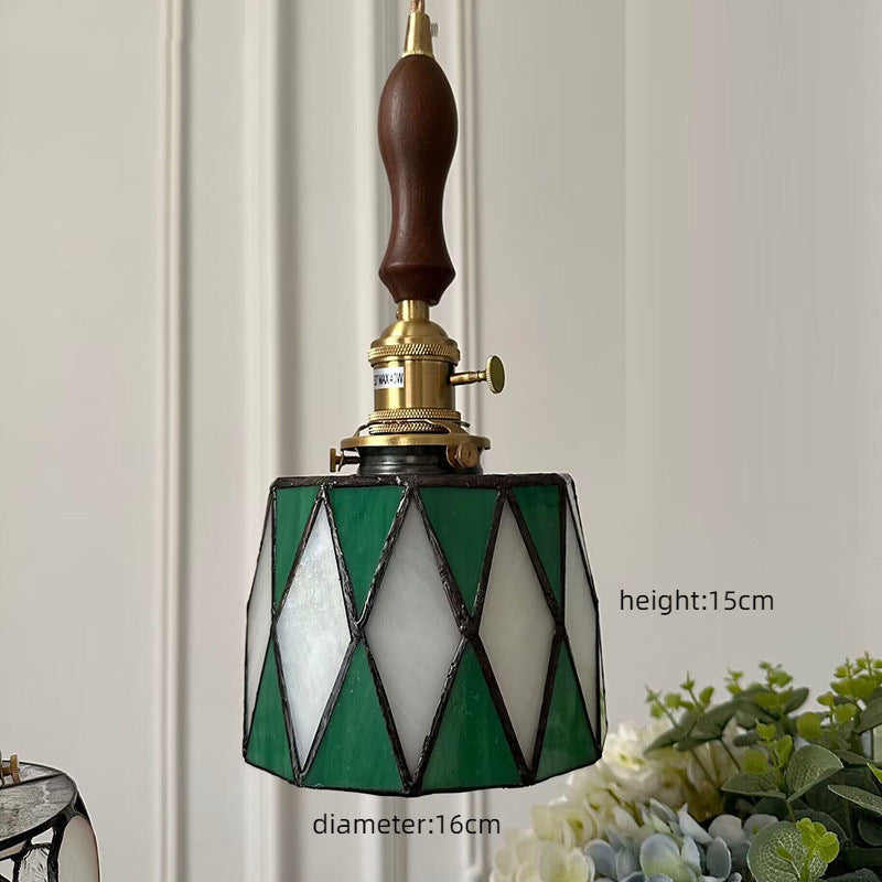 Verstellbare Vintage-Glas-Hängeleuchte