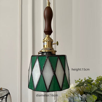 Verstellbare Vintage-Glas-Hängeleuchte