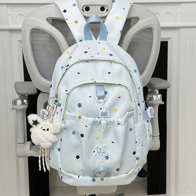 Rucksack mit Buntem Sternenmuster und Vielseitigen Fächern Brehn