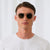 Herren Stilvolle Achtkantige Sonnenbrille Brehn