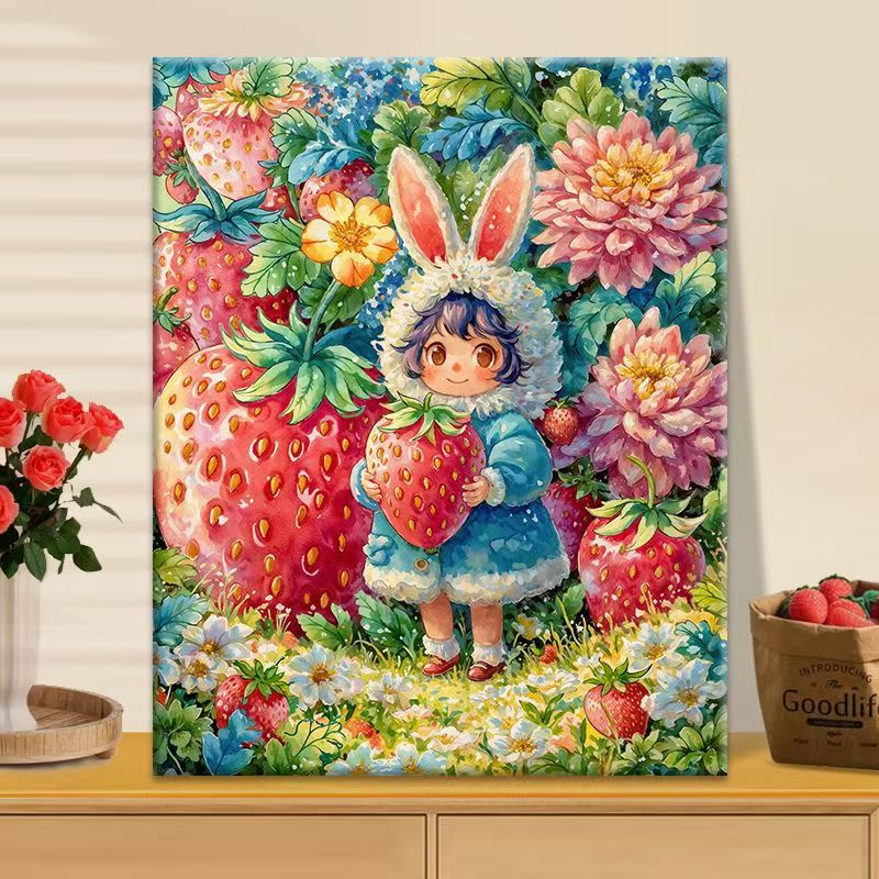 Verspielt Erdbeer Garten Leinwand Kunst Brehn