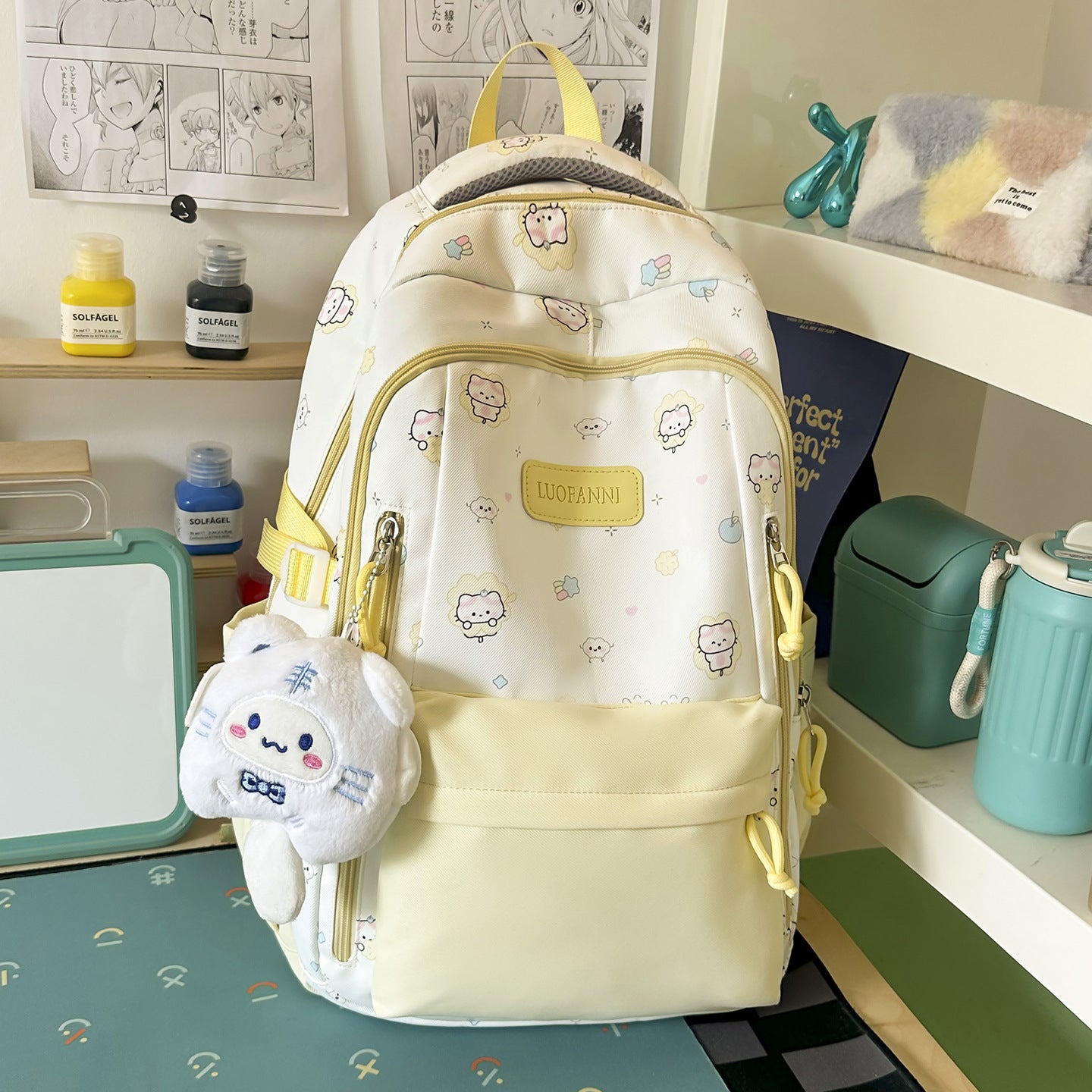Cartoon-inspirierter hochkapazitiver Schulrucksack