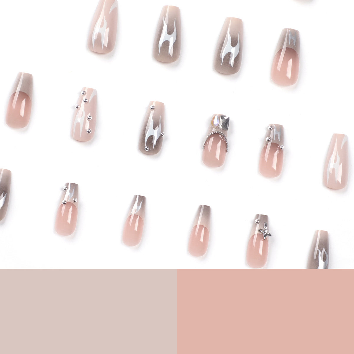 Kunstvolle Nagelverlängerungen mit trendigem Glanz- und Design Brehn