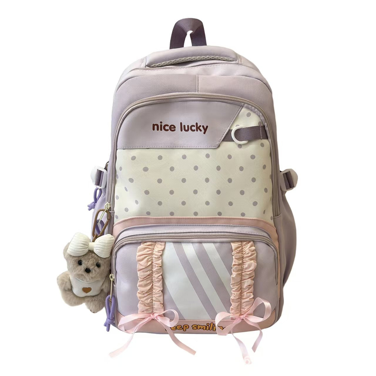 Rucksack mit Verspieltem Design und Vielen Fächern Brehn