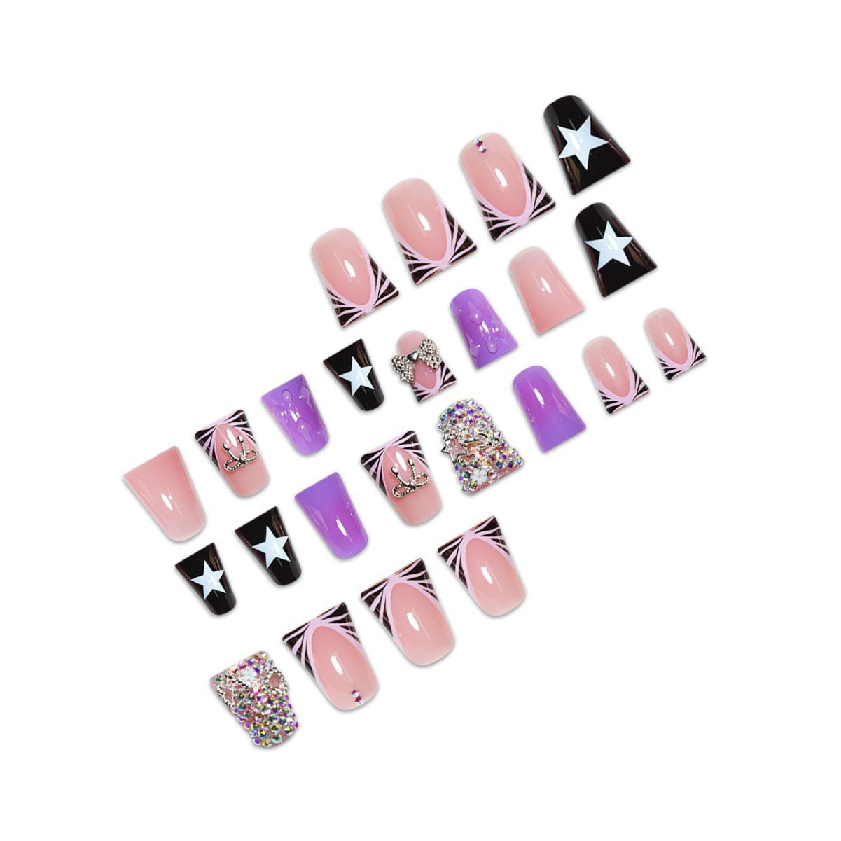 Glamouröse Nagelkunstverlängerungen mit Strassakzenten Brehn