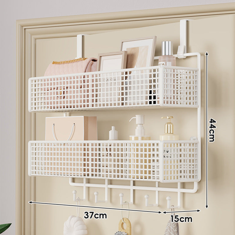 Über-Tür hängender doppelter belüfteter Mesh-Speicherkorb-Organizer mit Haken