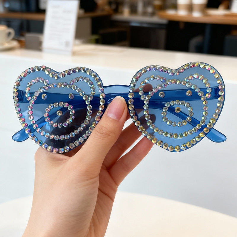 Herzförmige Strass-Sonnenbrille Brehn