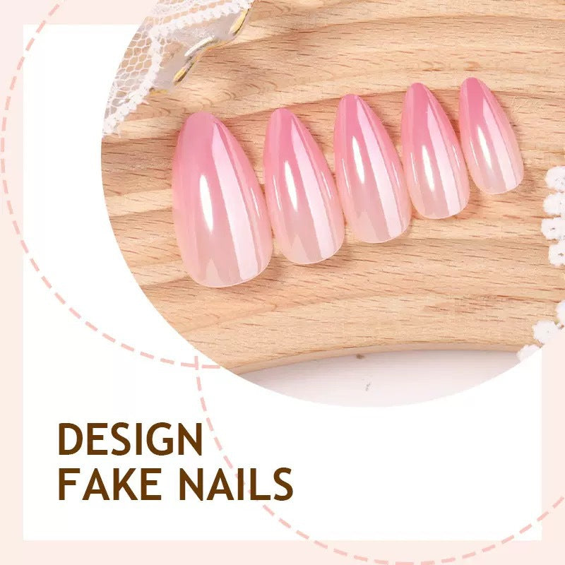Kunstnagelset mit elegantem hochglänzenden Design Brehn