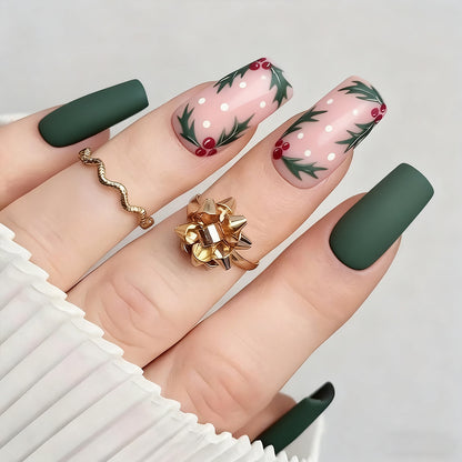 Kunstnagelset mit eleganten Weihnachtsmotiven Brehn