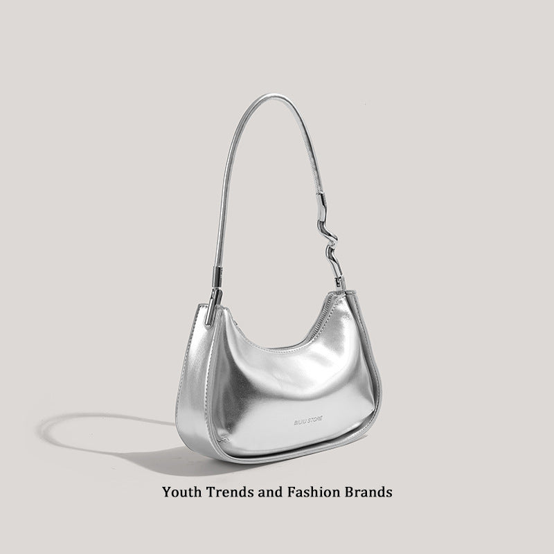 Schlanke Metallic Abend Schultertasche Brehn
