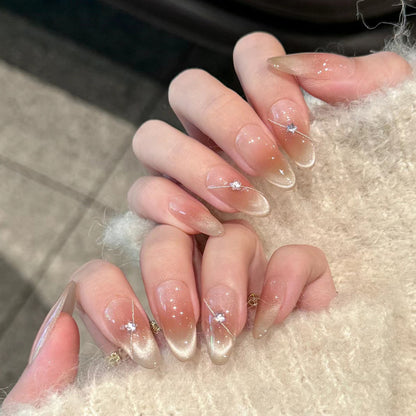 Glänzendes dekoratives Press-On-Nagelset Brehn