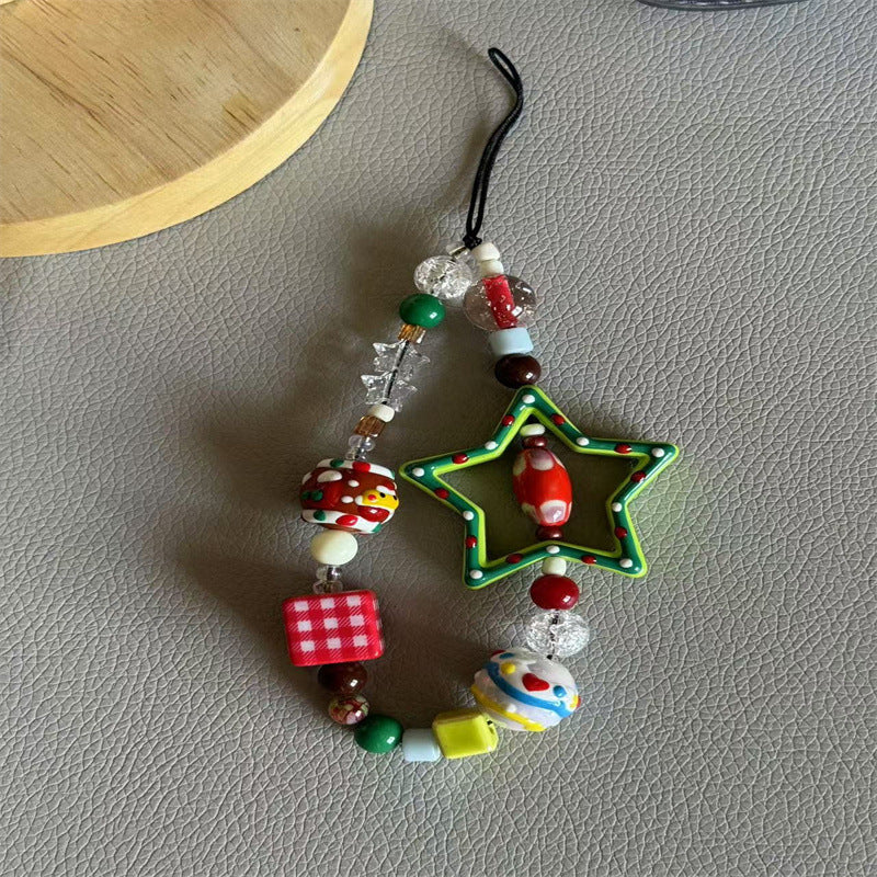 Festive Beaded Charm Handy Lanyard Brehn