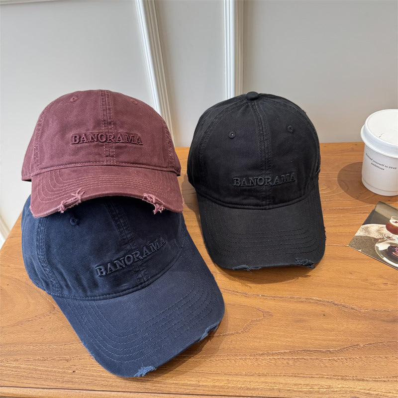 Herren Distressed Fabric Baseball Cap Brehn