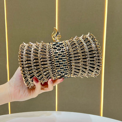 Dekorative Metallic Abend Clutch