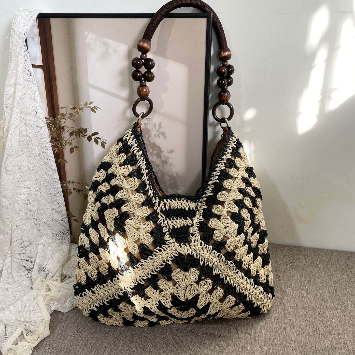 Handgeknüpfte Tragetasche Im Boho-Stil Brehn