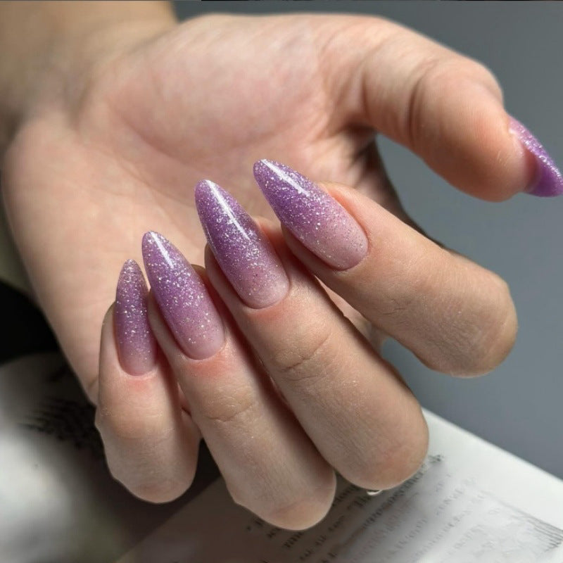 Glänzendes Ombre Stiletto Press-On-Nagel-Set Brehn