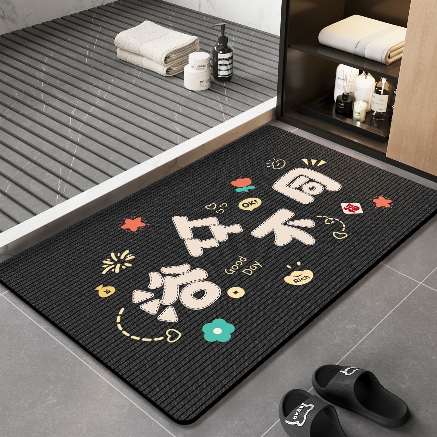 Inspirierender Badezimmerteppich