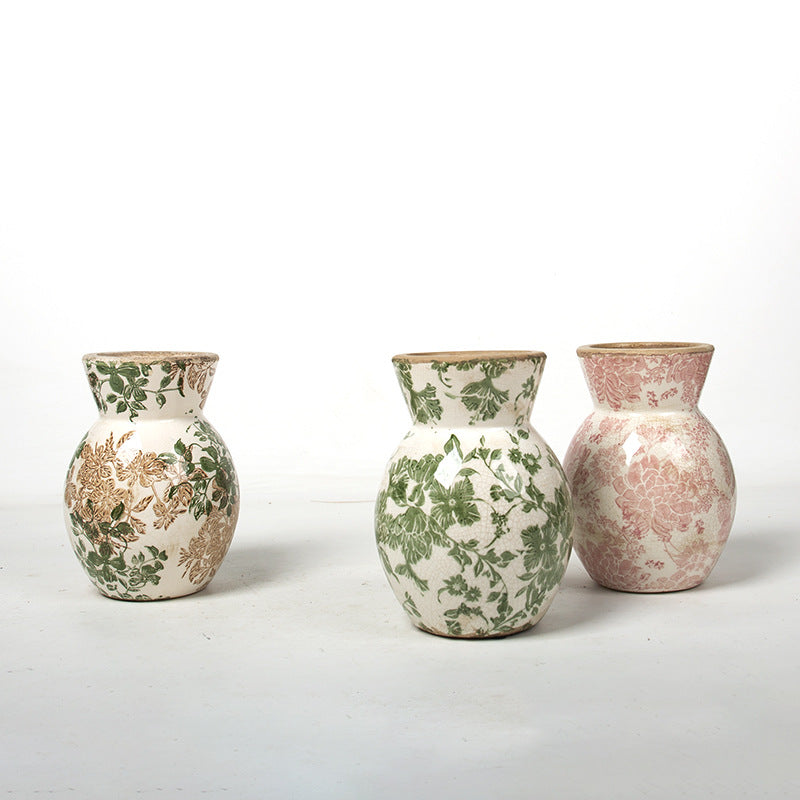 Florale Keramikvase Brehn