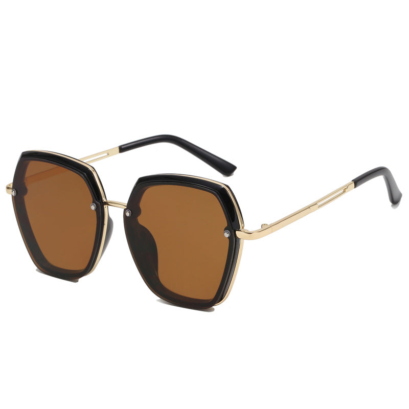 Damen Modische Sonnenbrille im trendigen Hexagon-Design Brehn