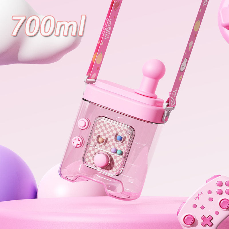 Damen kreative Wasserflasche mit abnehmbarem Schultergurt Brehn