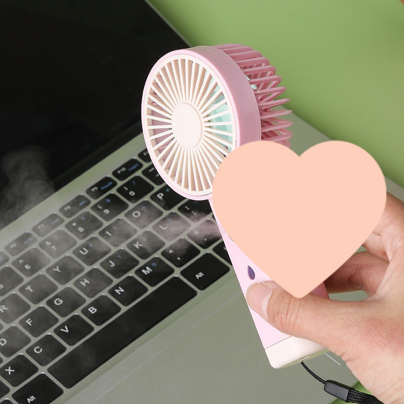 Kühlender tragbarer wiederaufladbarer Handheld-Mini-Ventilator mit einstellbarem Luftstrom, leisem Motor und USB-Ladefunktion Brehn