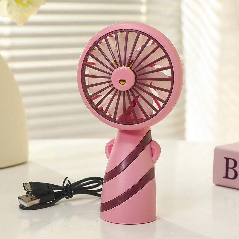 Frauen Tragbarer Mini Handventilator mit USB-Ladefunktion und ergonomischem Design Brehn
