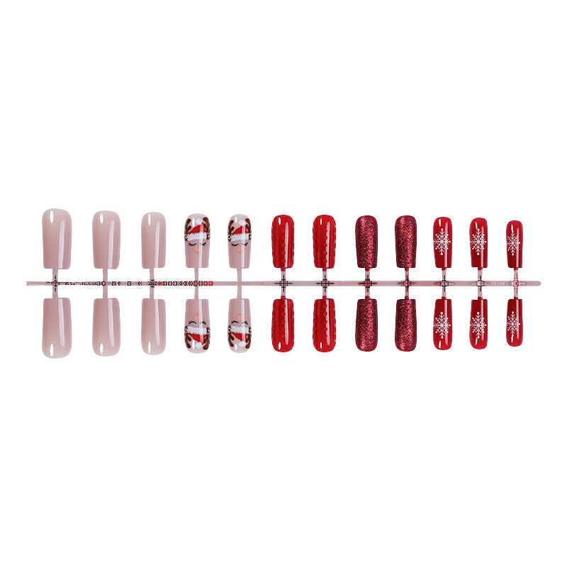 Festliches, urlaubsbezogenes Press-On-Nagelkunstset Brehn