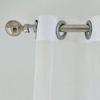 Transparenter Gardinenvorhang Voile mit abstrakter Stäbchen‑Stickerei Brehn