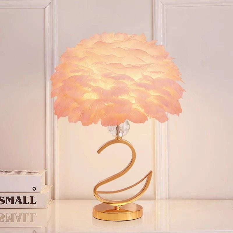 Elegante Feder Tischlampe