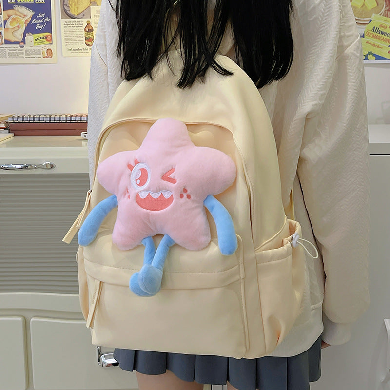 Plüsch-Rucksack mit Spielerischem Sternen-Motiv Brehn