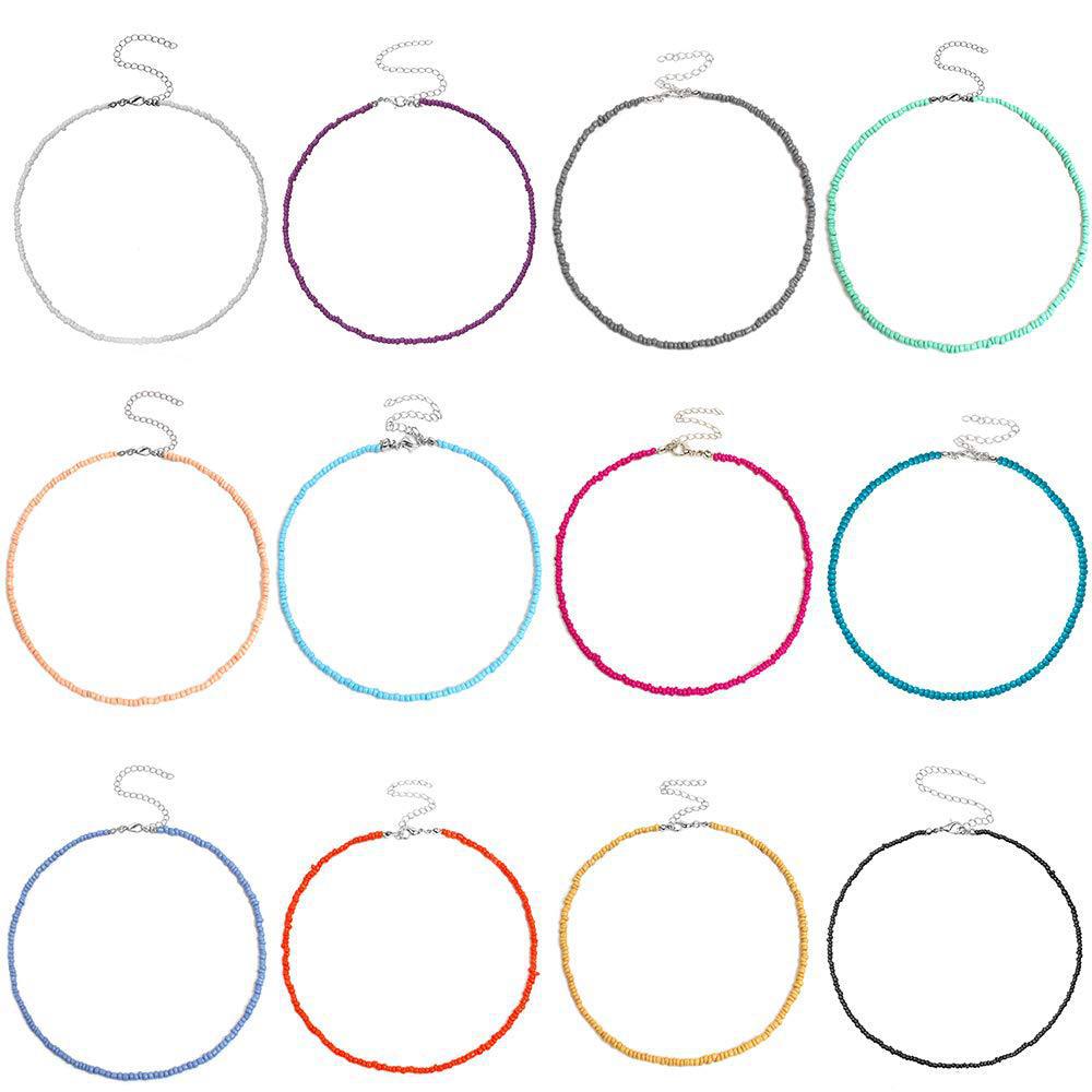 Buntes Perlen-Choker-Halsband Brehn