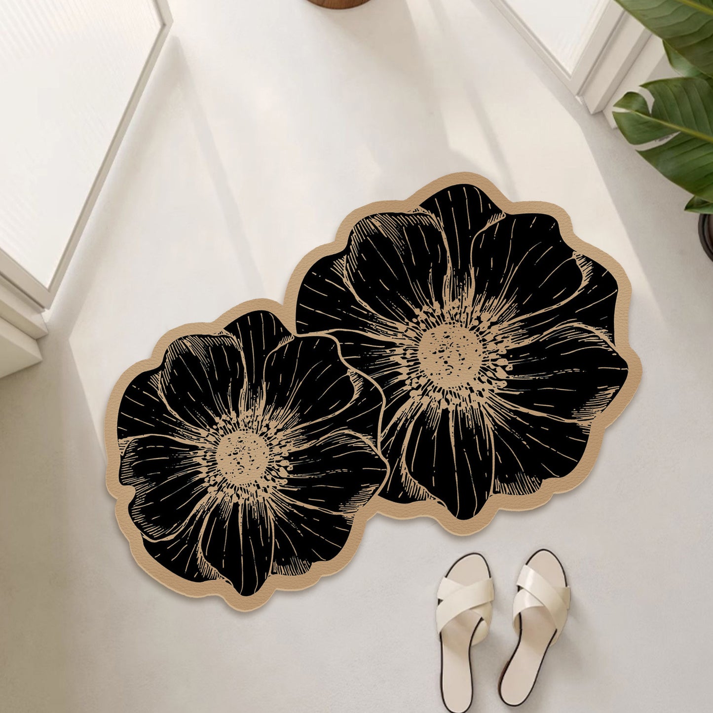 Florales Druck Badmatte Brehn