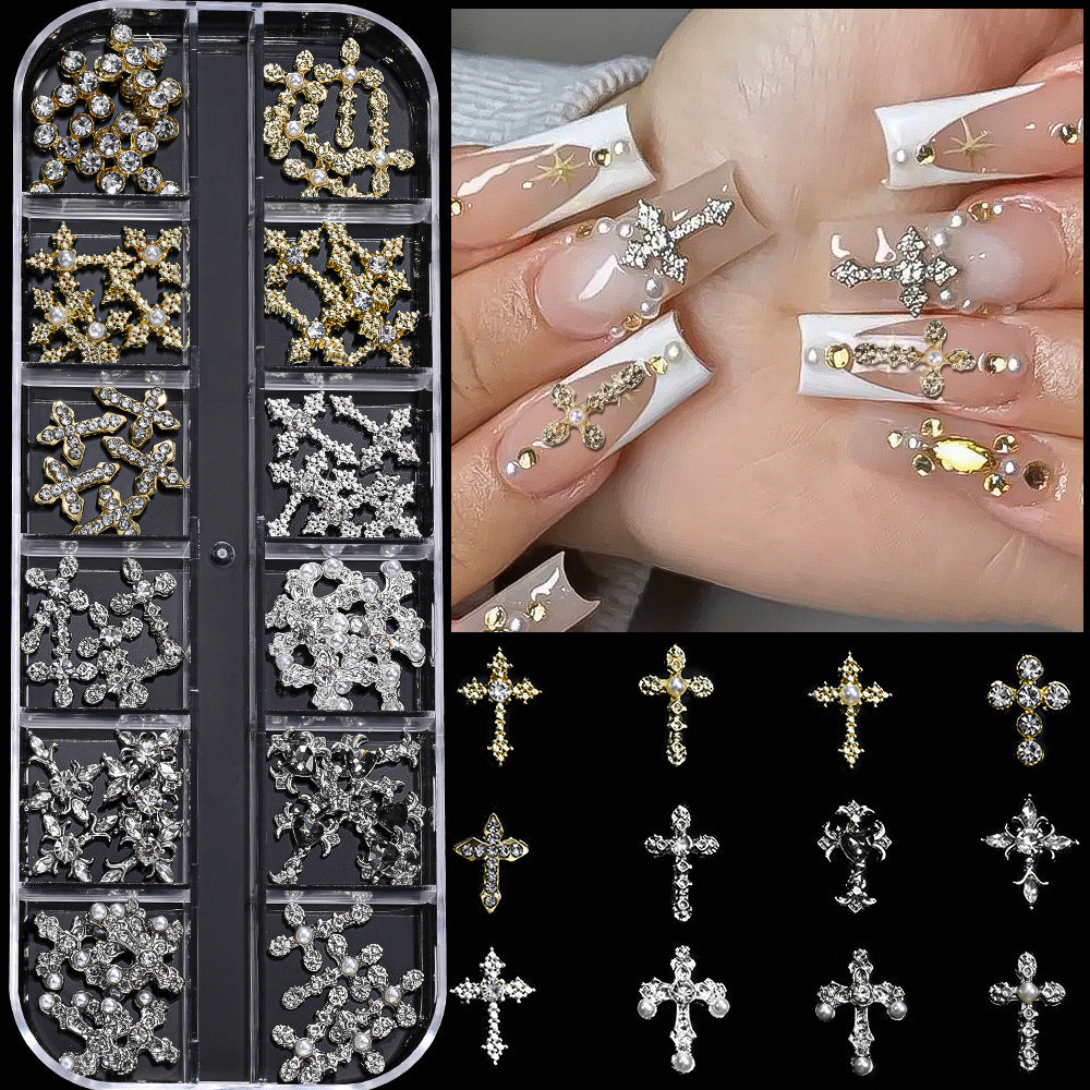Dekorative Strass-Nagelkunst-Anhänger Set