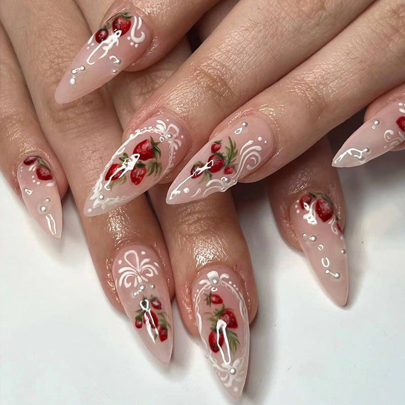 Dekorative Stiletto Nagelkunst Extensions