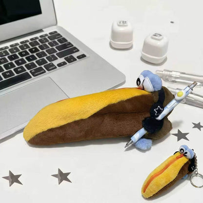 Plüsch Hot-Dog-förmiges Federmäppchen