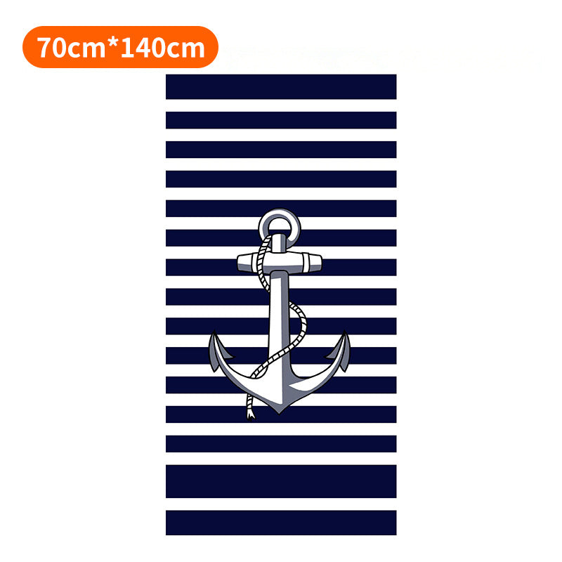 Strandtuch mit maritimem Ankerdesign Brehn