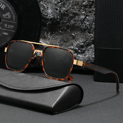 Damen modische Sonnenbrille mit quadratischem Rahmen und innovativen Gläsern Brehn
