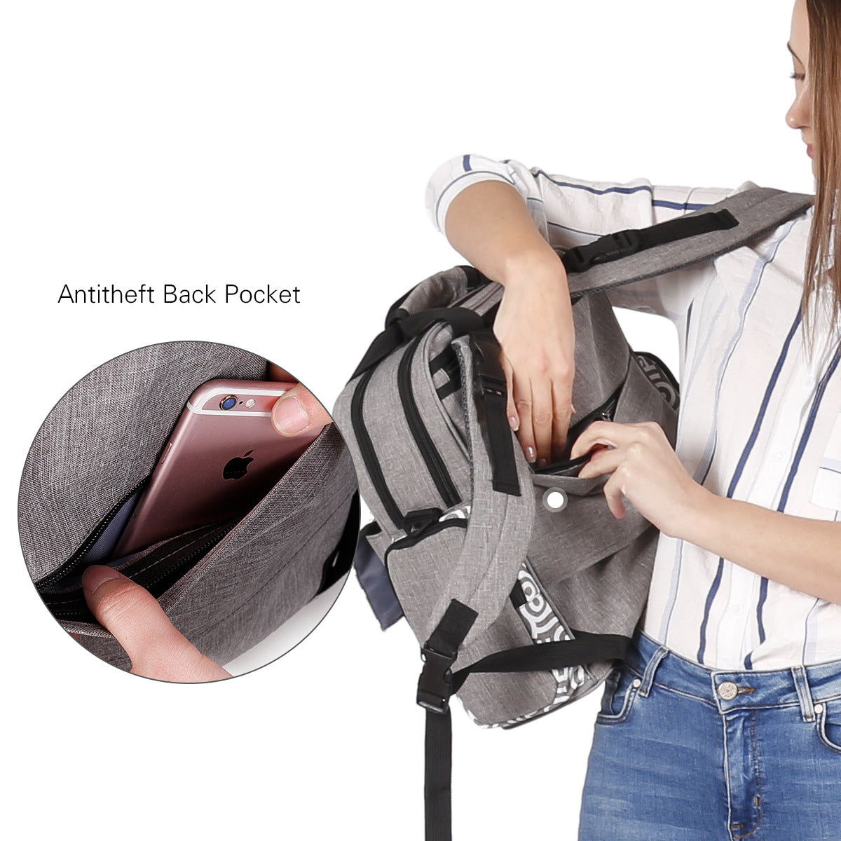 Multifunktionale Wickeltasche mit Isolierten Fächern Brehn