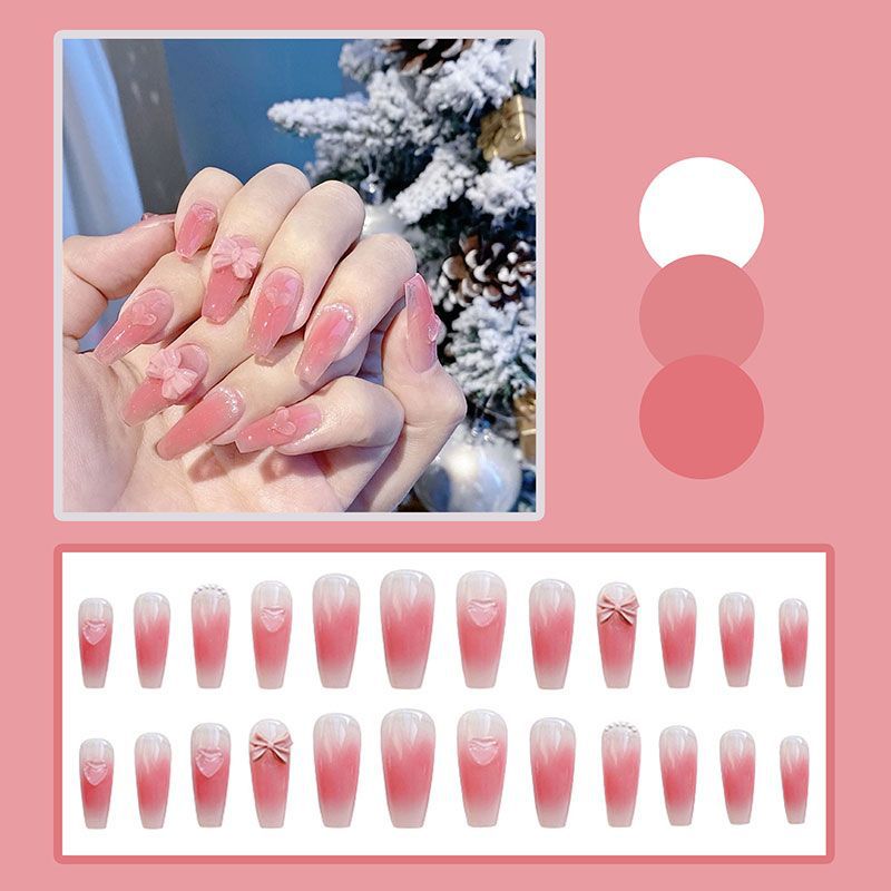 Dekorativer Ombre Press-On Nagelset Brehn